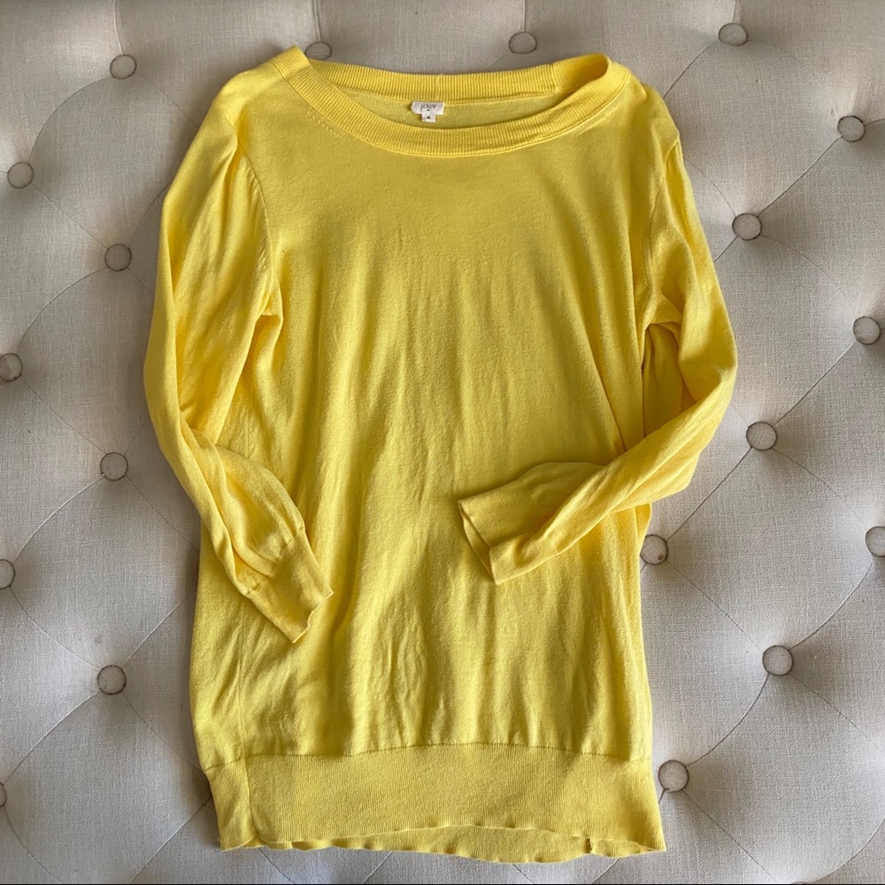 J Crew Yellow Scoop Neck Blouse
